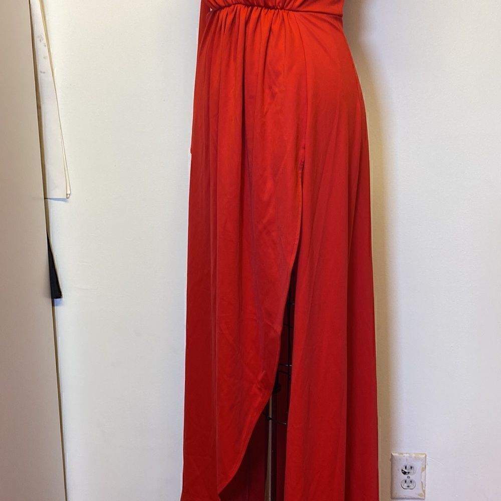 Yaura Salewa Red Dress One-Shoulder Maxi Gownin Viscose — image 8 of 8